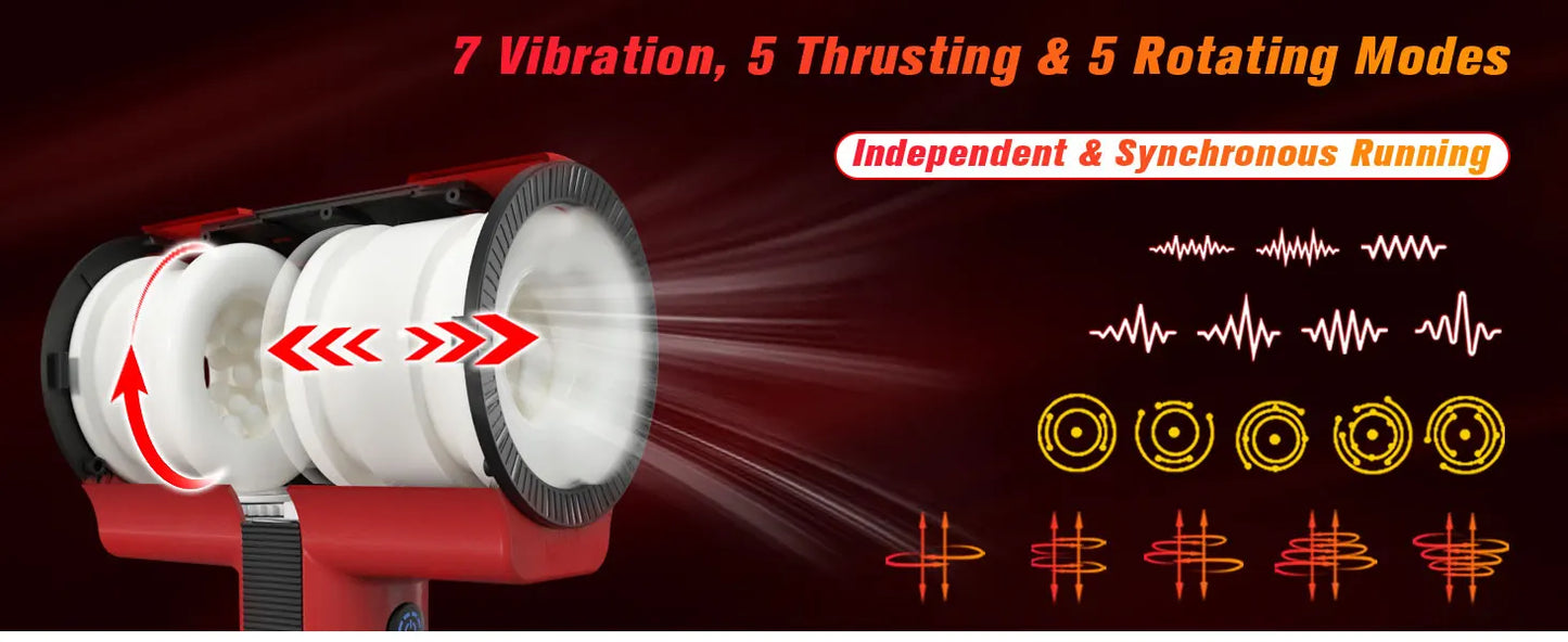 Masturbador masculino, juguetes sexuales para adultos para hombres, máquina sexual automática de empuje, vibrador giratorio para mamadas, masturbador, vibrador para pene.