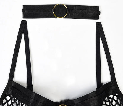 Conjunto de lencería sexy JSY para mujer, ropa interior corporal, camisón de malla transparente, ropa de dormir, lencería erótica, disfraces porno