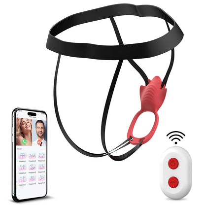 Female Portable Vibrator, 9 Vibrations, App Control, Penis Ring, Clitoral Stimulator, Adult Sex Toys for Women and Couples