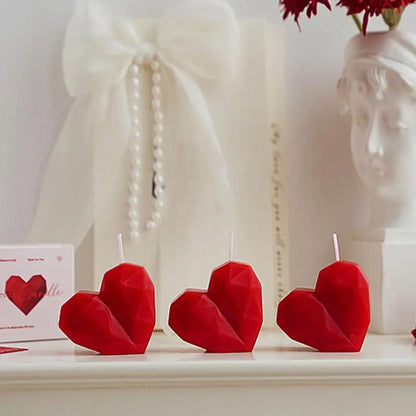 Velas aromáticas románticas con forma de corazón rojo, aromaterapia, cera, regalos para fiestas de San Valentín, accesorios para fotos.