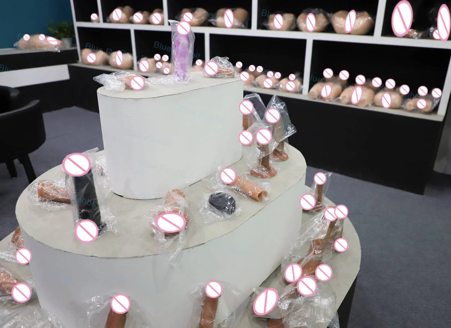 Consolador de puño al por mayor, súper suave, realista, largo, de doble cabeza, con forma de mano, juguete de puño cerrado.