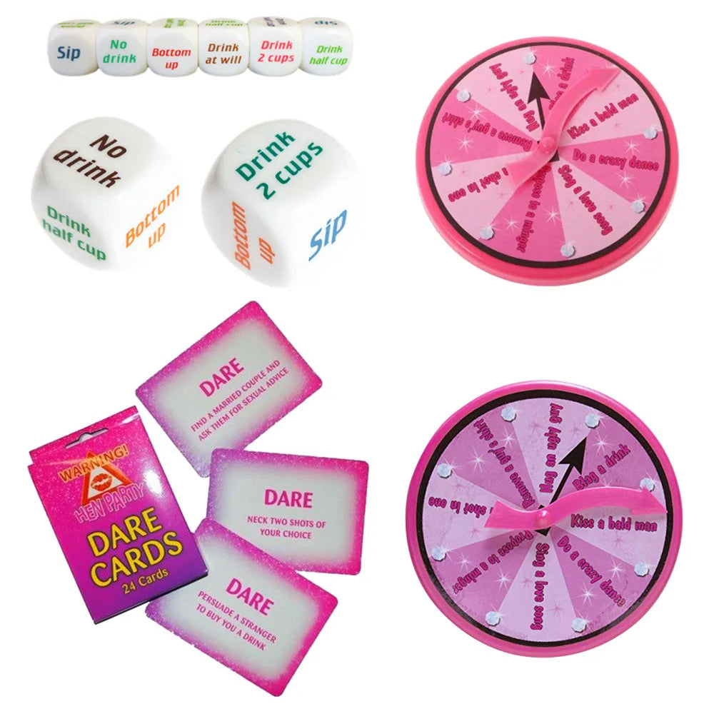 Bachelorette Party Entertaining Card Game Drinking Dice Adults Men Women Card Game Family Friends Gathering Game Adult Favor Toy