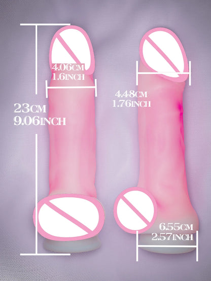 Fernbedienung Vibrierender großer Dildo Simulierter Penis Kraftvoller Stretch &amp; Vibrieren Heizender Dildo Vibrator Penis Masturbator für Frauen