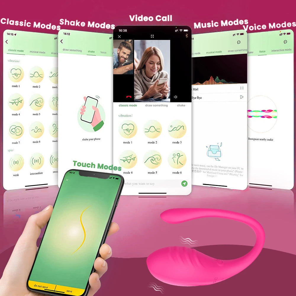 Drahtloser Bluetooth-App-Vibrator mit Fernbedienung für Frauen, Klitorisstimulator, G-Punkt-Massagegerät, Sexspielzeug für Frauen und Erwachsene, Höschen