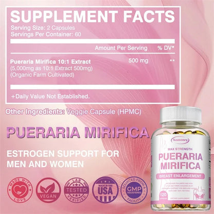 Pueraria Mirifica - Promotes Women's Health, Makes Breasts Fuller, Hormone Metabolism, Relieves Menopause, Non-GMO