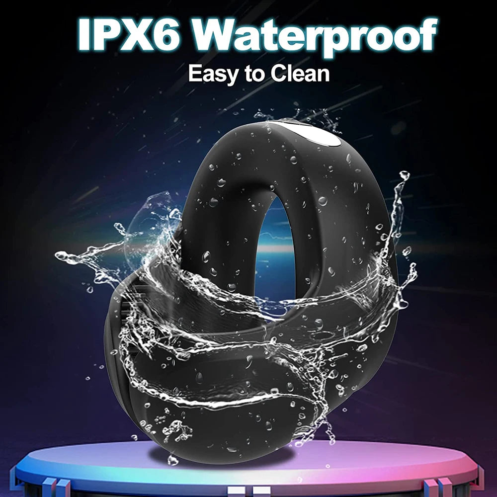 Anillo vibrador para el pene, juguetes sexuales para hombres, retardante de la eyaculación, castidad, masajeador de testículos, vibradores para adultos mayores de 18 años.