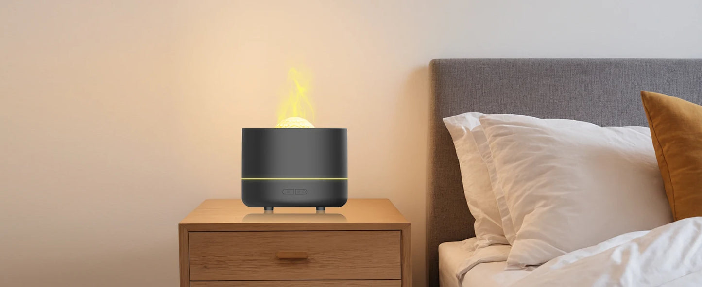 2025 New Model Starry Sky Projection Aroma Diffuser USB Plug-in Seven-color Romantic Atmosphere Lamp Humidifier