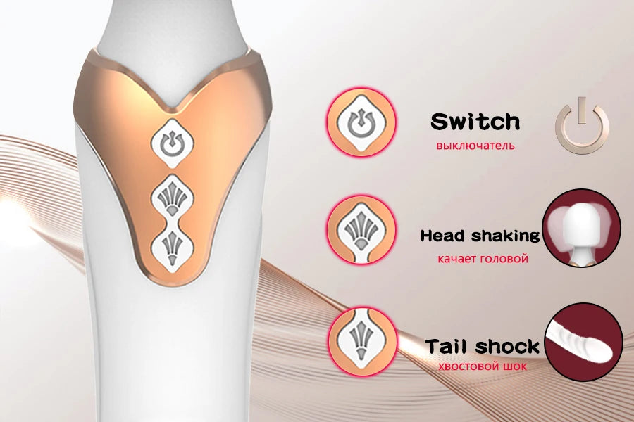 Leistungsstarker AV-Vibrator, Dildos, Zauberstab für Frauen, 10 Modi, Klitoris-Stimulator, G-Punkt, Vagina-Massagegerät, Sexspielzeug für Erwachsene für Frauen