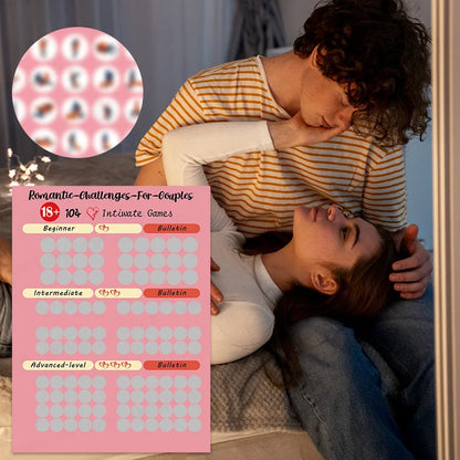 ¡Desafío de intimidad para parejas, edición avanzada! ¡104 carteles íntimos sorpresa para rascar para parejas!