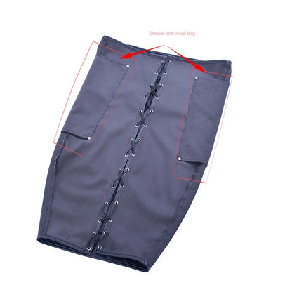 BDSM Bondage Fesseln Erotikspiel Erotikspielzeug Lederarm Handschellen Sexy Zwangsjacke Sexspielzeug für Frauen Einsperrende Leggings