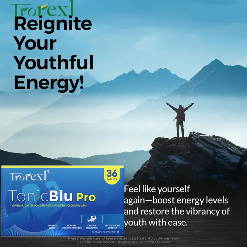 36-360 Pastillas Azules, Producto de Salud para Hombres, Fórmula Clínicamente Probada