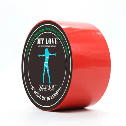 BDSM Elektrostatisches Bondage-Klebeband, Körpergeschirr, gebundene Fesseln, Bündel, Rollenspiele, Spaß für Erwachsene, Sklavenspiel, erotisches Sexspielzeug