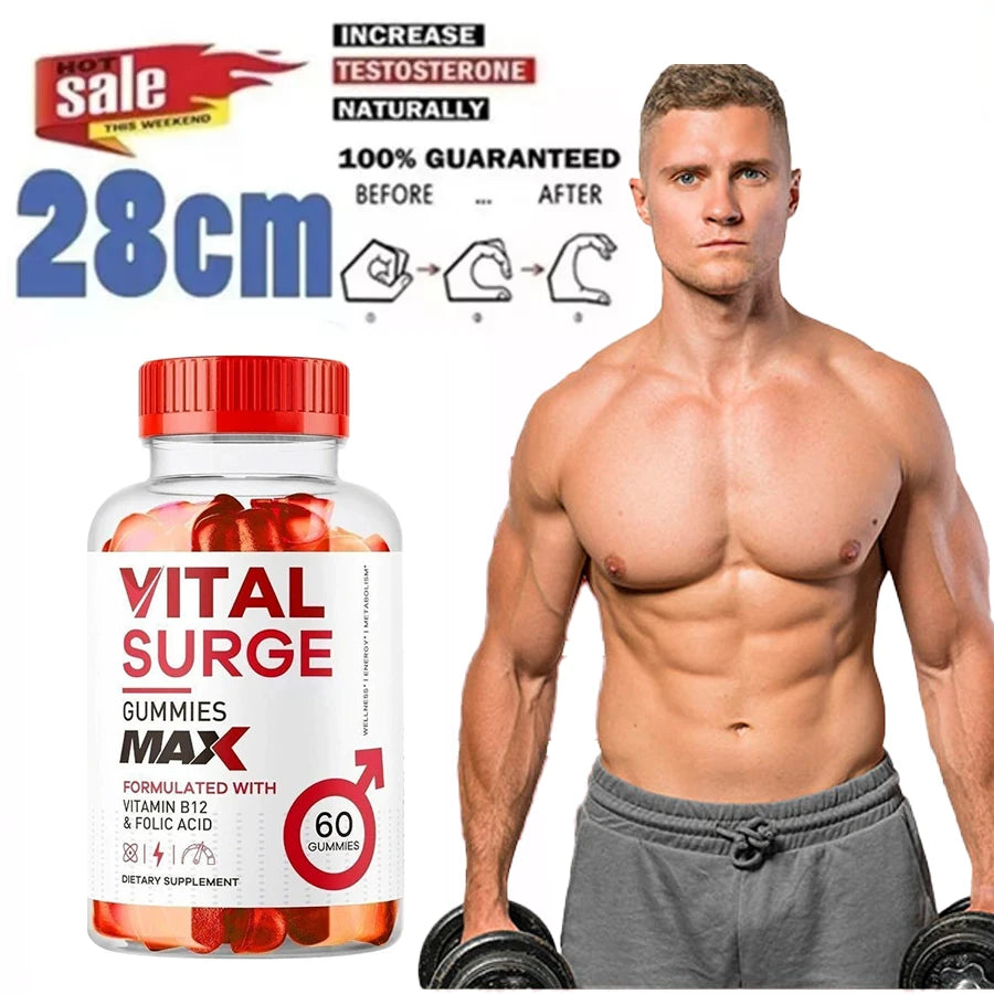 Gomitas masculinas Vital Surge Testo: suplemento para la mejora masculina Vital Surge que potencia el rendimiento y la potencia.