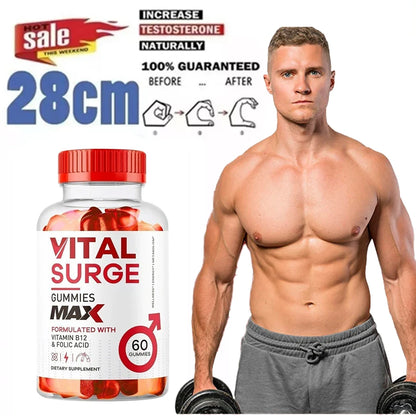 Gomitas masculinas Vital Surge Testo: suplemento para la mejora masculina Vital Surge que potencia el rendimiento y la potencia.