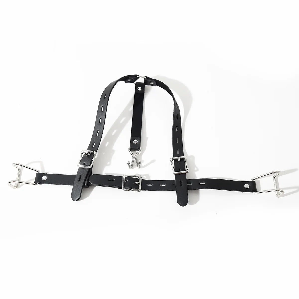 Mordaza de boca integrada de metal para sexo BDSM con gancho nasal ajustable, tapón de expansión, juguetes sexuales para parejas, juegos SM, juguetes para adultos