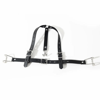 Mordaza de boca integrada de metal para sexo BDSM con gancho nasal ajustable, tapón de expansión, juguetes sexuales para parejas, juegos SM, juguetes para adultos