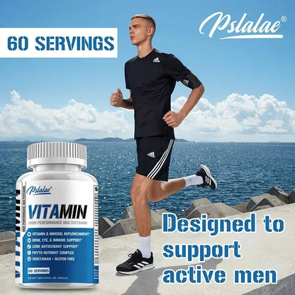 Multivitamínico para hombres mayores de 50 años: fórmula de alta potencia para la salud cerebral, ocular y cardíaca.
