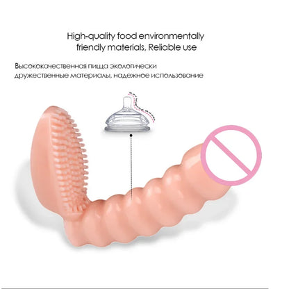 Vibrador de dedo, juguetes sexuales para adultos, juegos eróticos Bdsm, masaje del punto G, estimulación del clítoris, cepillo, orgasmo, esclavo, bondage, productos sexuales