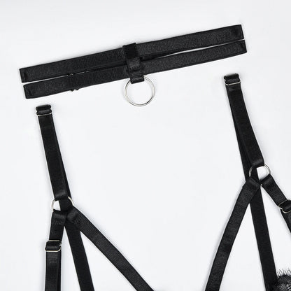 MUZISKAT 2024 Neue bequeme durchsichtige Mesh-Hohlspitze Stickerei Spleißen Design Erotische Dessous Onlyfans