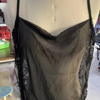 Große Größe Sexy Nachthemd Sex Anzug Spitze Perspektive Fett Sexy Sex Unterwäsche Sexy Dessous Sex Tols für Mädchen Plus Größe Dessous