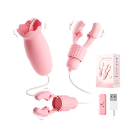 Juguetes sexuales para mujeres, masajeador de pecho para parejas, pinzas para pezones de 12 frecuencias, pinza para clítoris, vibrador para pezones, estimulación del clítoris.