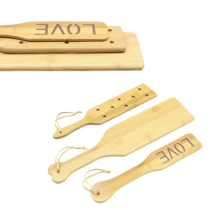 BDSM Spanking-Spielzeug mit glatter Oberfläche, leichtes Spiel, Bambusholz-Paddelpeitsche für Fetisch-Peitsche, Sklaven-Fantasie, Erotik-Sexshop für Erwachsene