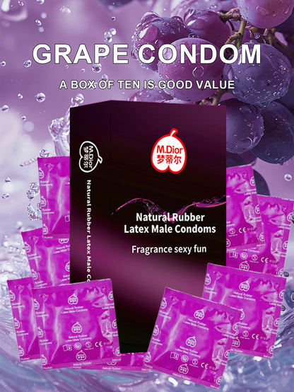 10 condones masculinos de látex natural lubricado premium para anticoncepción y protección contra infecciones de transmisión sexual (ITS). Condones ultrafinos para hombres.