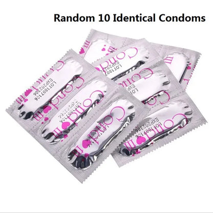 Condones aleatorios para adultos, grandes, con aceite, ultrafinos, suaves y lubricados, para hombres, anticonceptivos, íntimos y eróticos.