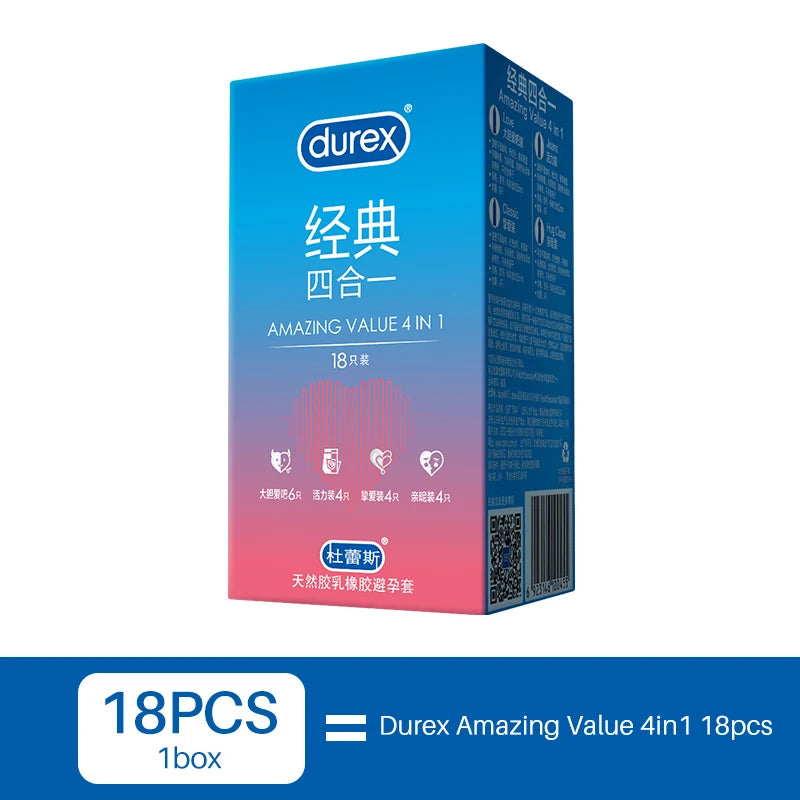 Durex Condoms Mixed pack Penis Cock Sleeve Intimate goods Natural Latex Smooth Lubricated for Adult Condoms for men
