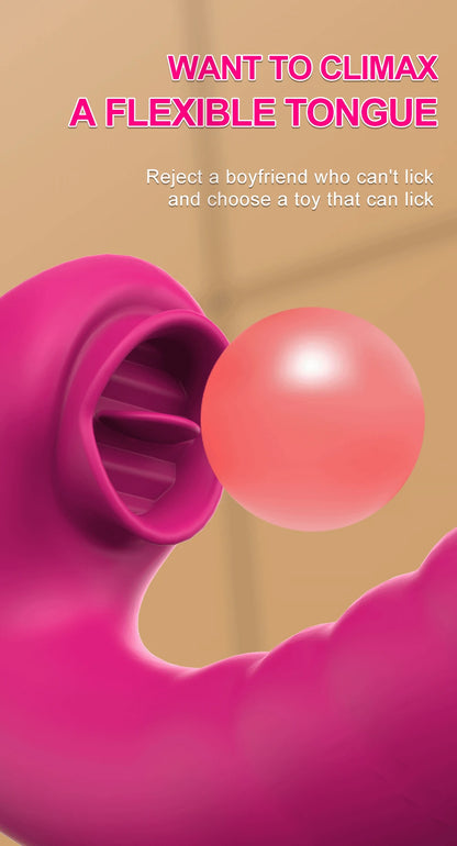 Vibrador para lamer la lengua 2 en 1, juguetes sexuales para mujeres adultas, consoladores, vibradores, estimulador de clítoris con 20 velocidades, producto sexual.