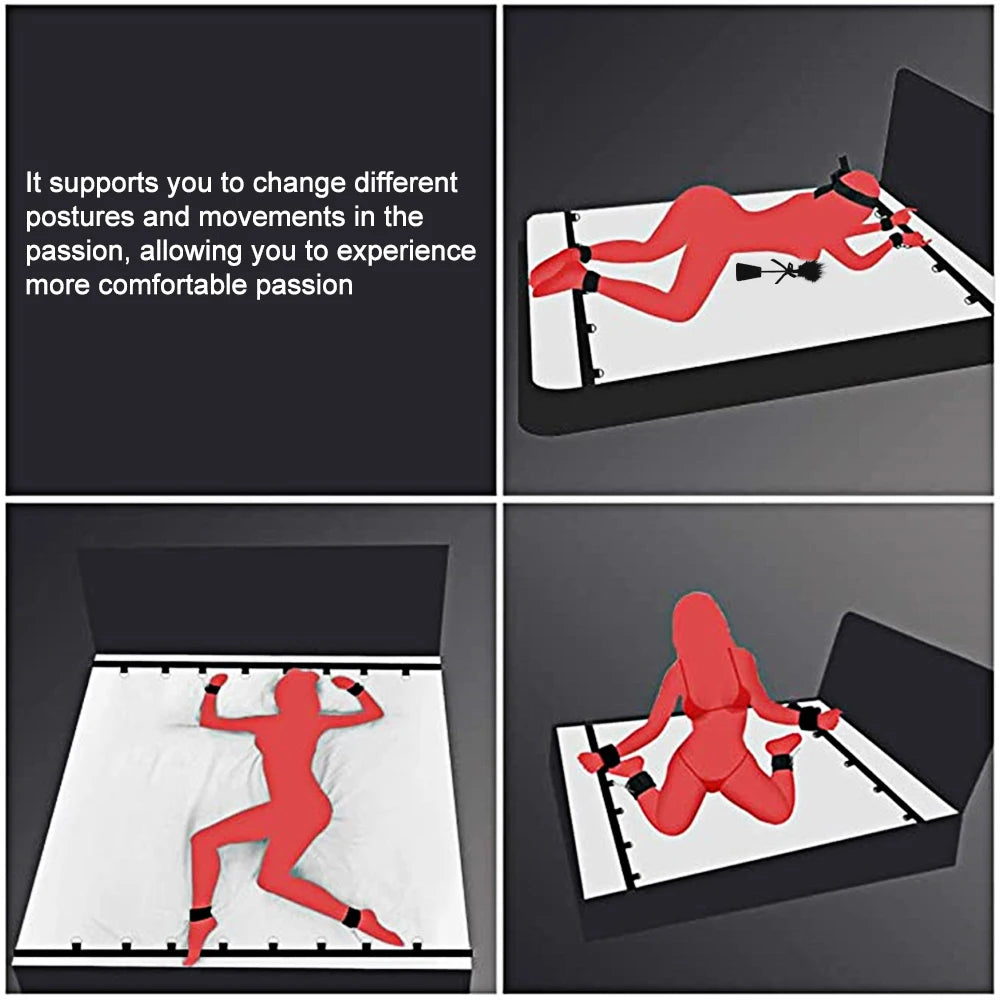 Kits de juguetes sexuales BDSM para adultos, juegos eróticos, máscara de bondage, esposas de plumas, esposas de tobillo y ataduras para parejas, accesorios sexuales para mayores de 18 años.