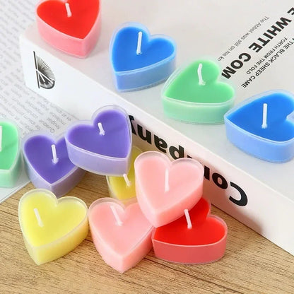 Juego de 9 velas creativas en forma de corazón, velas románticas de cumpleaños, velas para enamorados, velas para cenas de propuesta.