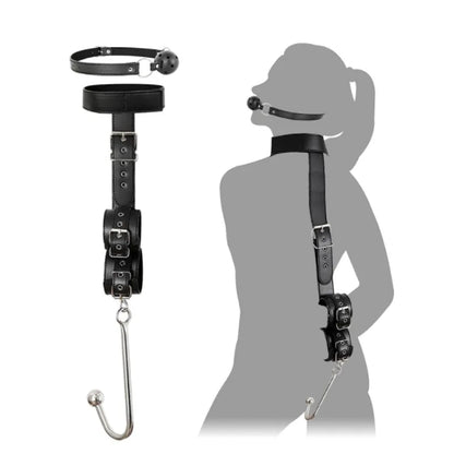 SM Anal Hook Backhand Binding Apertural Plug Porn Metal Bondage Rear Butt Plug Erotic HandCuffs Mouth Gag Adult Sex Toy