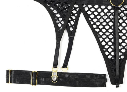 Conjunto de lencería sexy JSY para mujer, ropa interior corporal, camisón de malla transparente, ropa de dormir, lencería erótica, disfraces porno