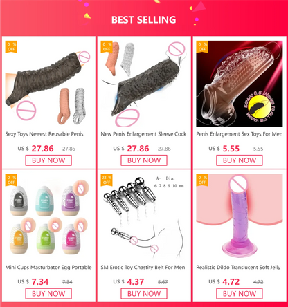 Juguetes sexuales para alargar el pene, extensor de anillo para pene, funda reutilizable, preservativos, productos para adultos, herramienta erótica para parejas.