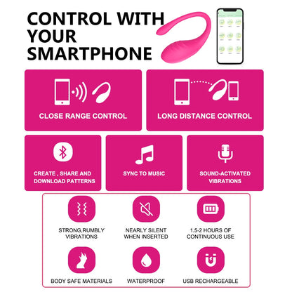 Drahtloser Bluetooth-App-Vibrator mit Fernbedienung für Frauen, Klitorisstimulator, G-Punkt-Massagegerät, Sexspielzeug für Frauen und Erwachsene, Höschen