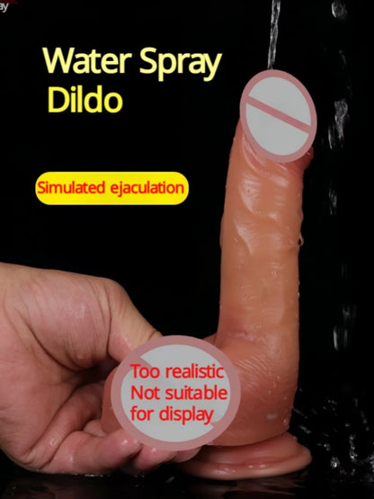 Dildos con chorros, eyaculación a través del escroto, pene con chorros, pene realista, orgasmos vaginales femeninos.