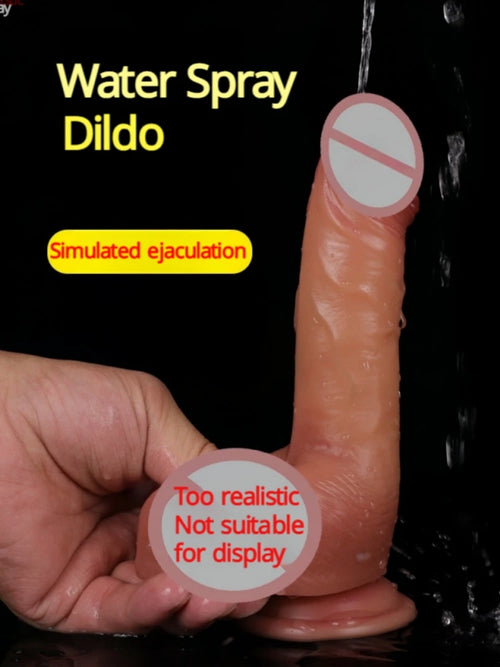 Dildos con chorros, eyaculación a través del escroto, pene con chorros, pene realista, orgasmos vaginales femeninos.