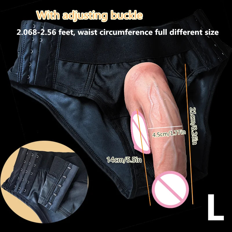 Superweicher Dildo, stressabbauendes Sexspielzeug in Form einer Figur, tragbarer künstlicher Penis von Frau zu Mann oder von Mann zu Groß, Coup