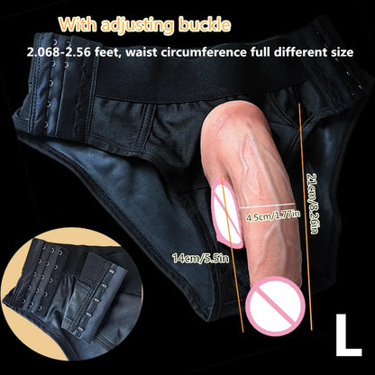 Superweicher Dildo, stressabbauendes Sexspielzeug in Form einer Figur, tragbarer künstlicher Penis von Frau zu Mann oder von Mann zu Groß, Coup