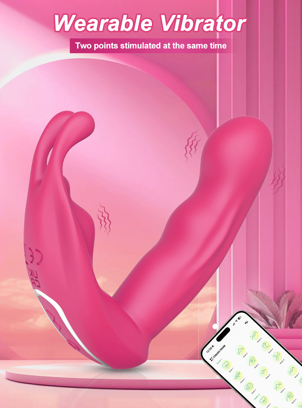 Vibrador vaginal con control por Bluetooth para masturbación femenina, estimulador de clítoris, vibrador portátil, productos eróticos para adultos.