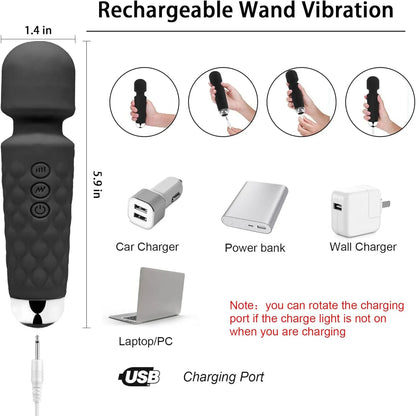 20 Speeds AV Vibrator Powerful Handheld Wand Massager Anal Dildo G spot Clit Stimulator Female Masturbation Sex Toys  for Women