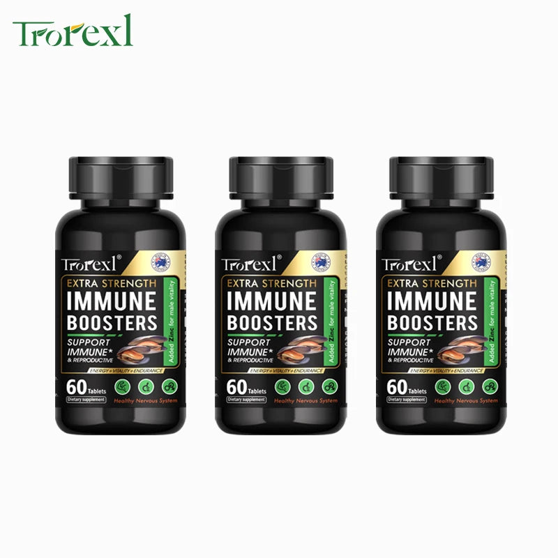 Testosteron-Booster für Männer, Potenzmittel, Steigerung von Energie und Ausdauer, Nahrungsergänzungsmittel für Muskelwachstum, Austern-Maca-Ginseng