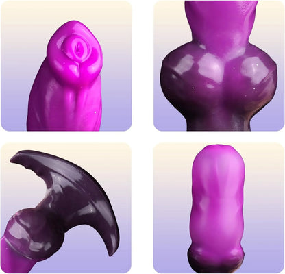 Consolador monstruo inflable con forma de pene y cola de animal, fantasía de perro, consoladores con nudo, tapón anal, fetiche, BDSM, juguetes sexuales para adultos para hombres y mujeres.