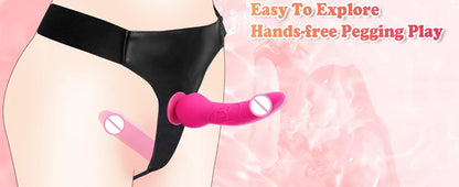 Double Strapon Dildo Dual Penetration Penis with Belt,Sexual Harness with Double Penis for Adults,Sexy You for Women Lesbian