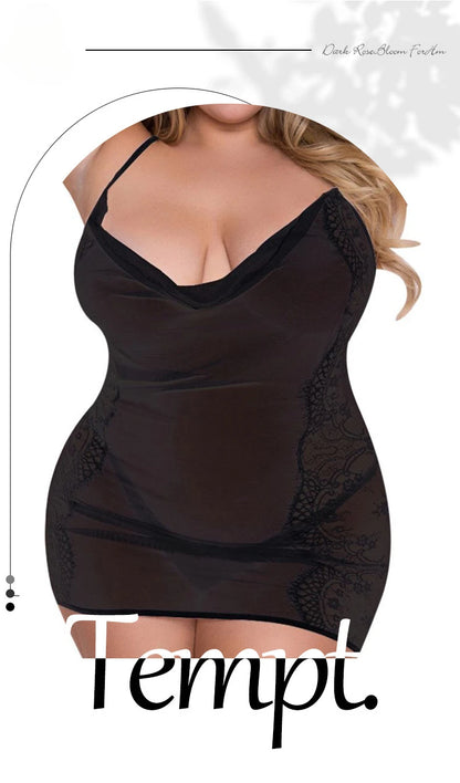 Große Größe Sexy Nachthemd Sex Anzug Spitze Perspektive Fett Sexy Sex Unterwäsche Sexy Dessous Sex Tols für Mädchen Plus Größe Dessous