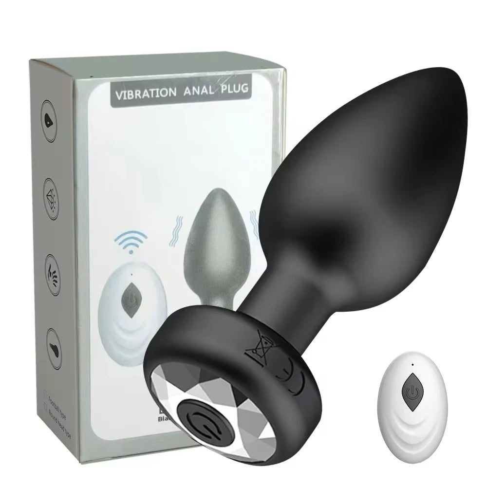 Vibrador anal para hombre con 10 vibraciones y control inalámbrico, juguete sexual para parejas, masajeador de próstata, productos para adultos y homosexuales.