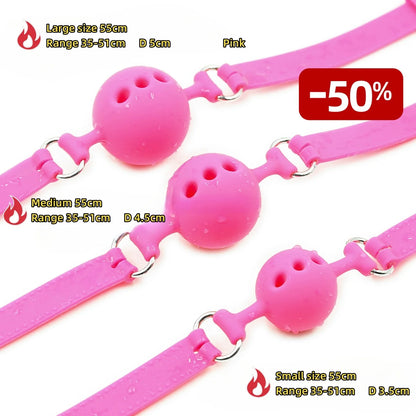 Juegos eróticos BDSM para adultos, mordaza con bola, ataduras, gancho para nariz y boca, arnés de cuero para la cabeza, juguetes sexuales para mujeres y parejas.