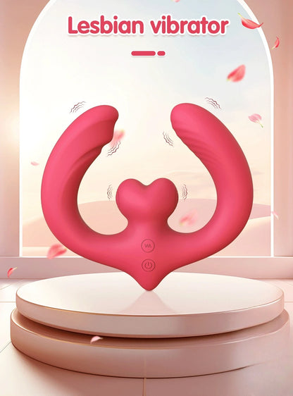 G-Spot Double-Ended Sex Toys Dildo Vibrator for Women Lesbian Couples 7 Modes Strapless Strap-on with Remote Control Adults Good