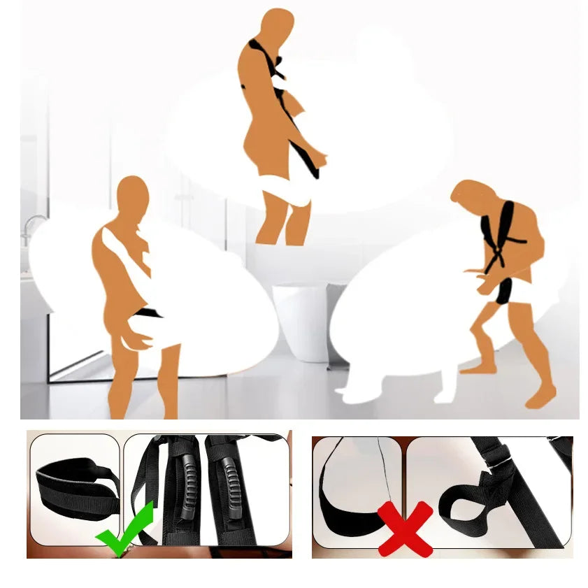 Columpio sexual para parejas, BDSM, bondage, eslingas de amor para juego con correa ajustable, tapete acolchado de felpa suave, juguete de ataduras sexuales para adultos.